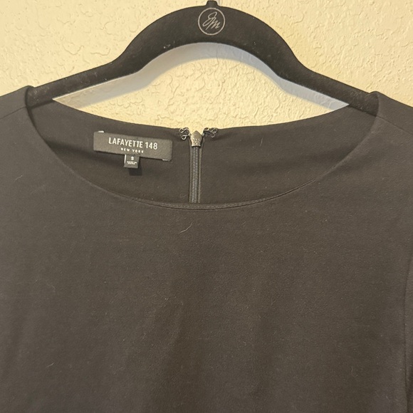 Lafayette 148 New York Black Long Sleeve Dress - Picture 4 of 7